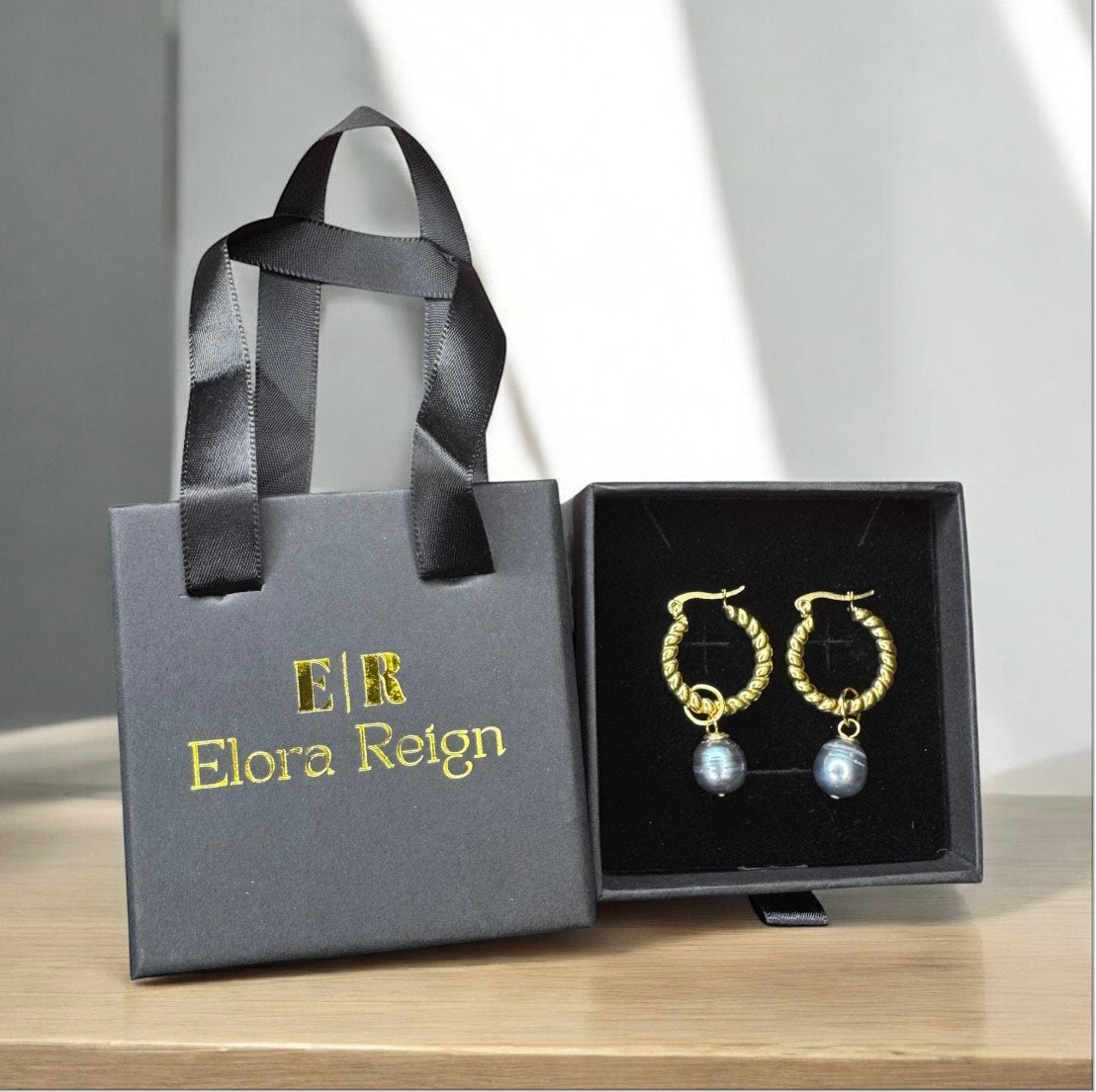 TEHINA  EARRINGS - (Black)