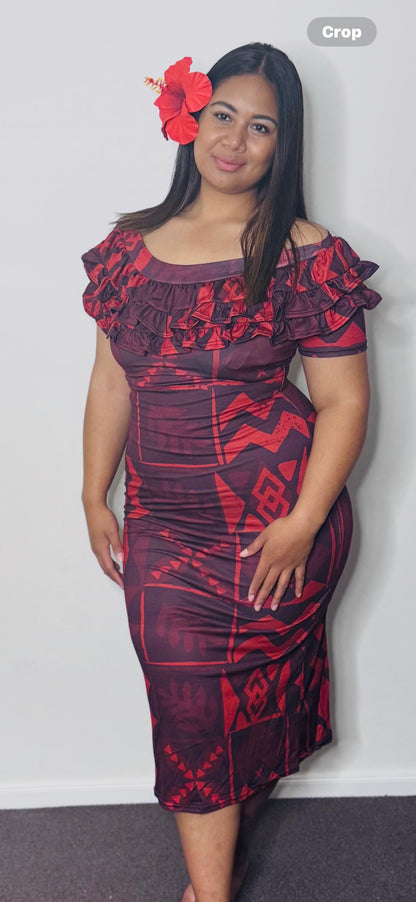Dress - Penina Maroon