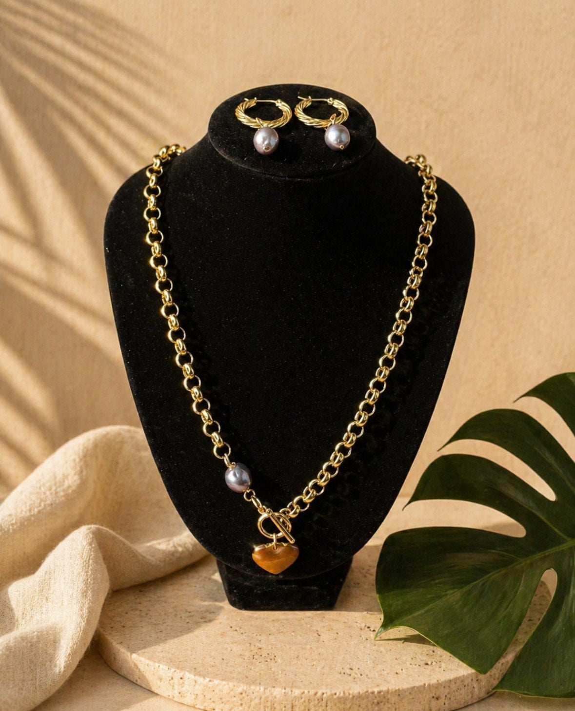 EINA FRESHWATER PEARL SET (Black)